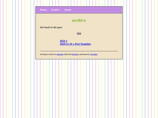blog/archive screenshot