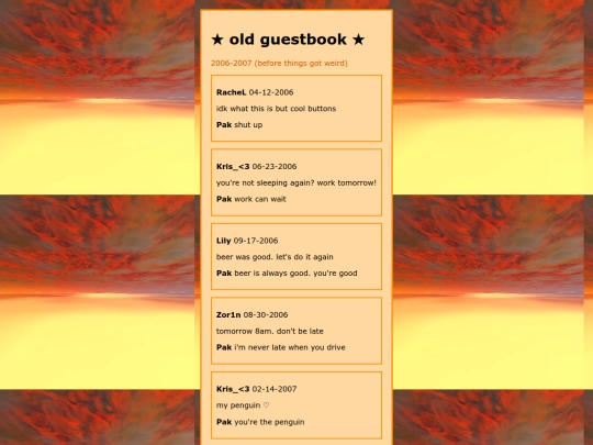 old/guestbook_2006 screenshot