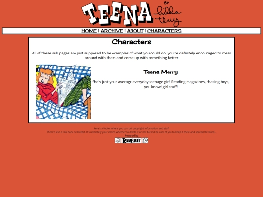 Comic/characters screenshot