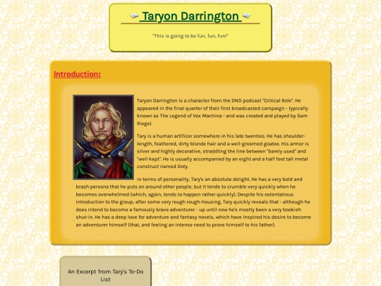 Pages/taryon screenshot