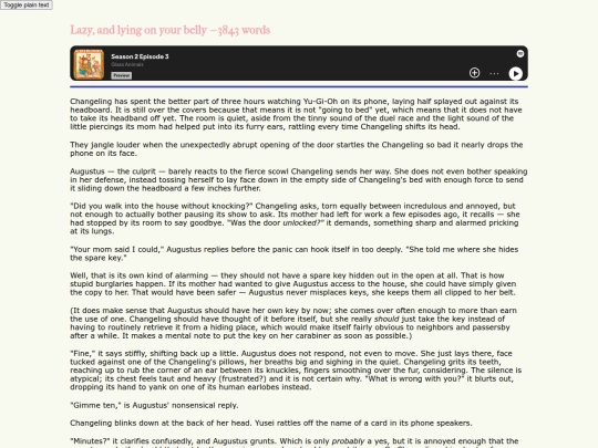 ocs/Text/lazy screenshot