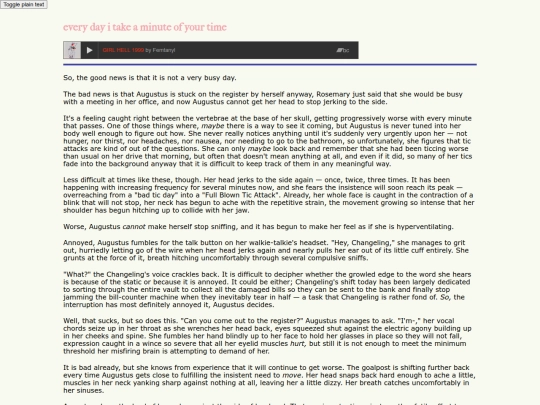 ocs/Text/minute screenshot