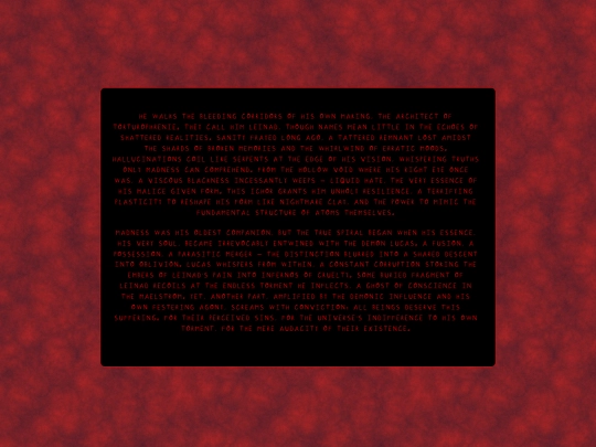 torturophrenie/Story screenshot