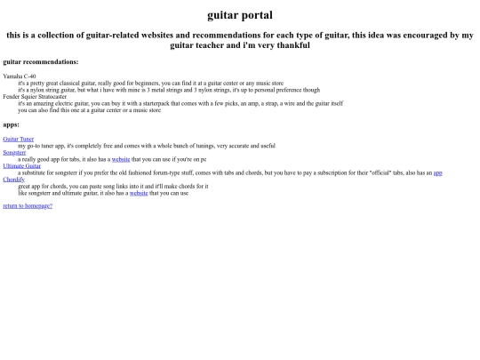 guitar-portal screenshot