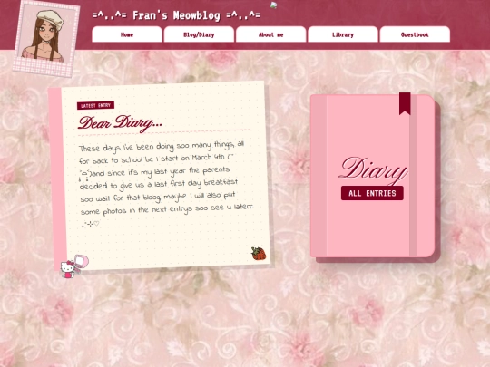 Blog screenshot
