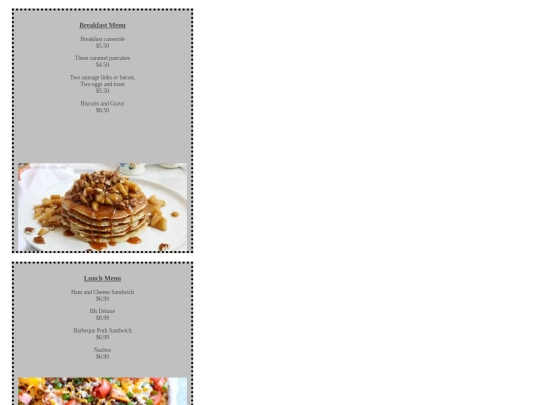 restaurantmenu screenshot