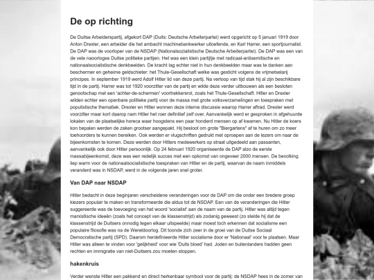 oprichting screenshot