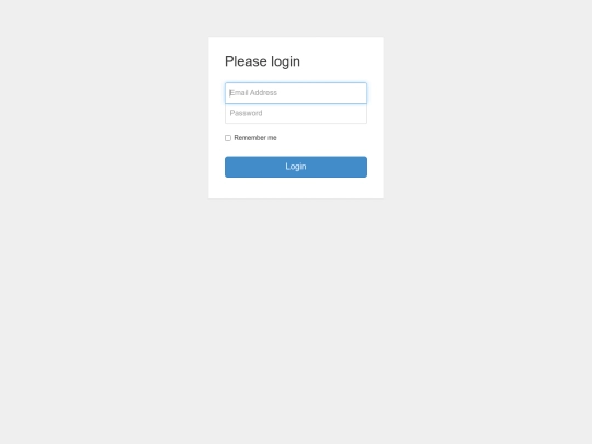 login screenshot