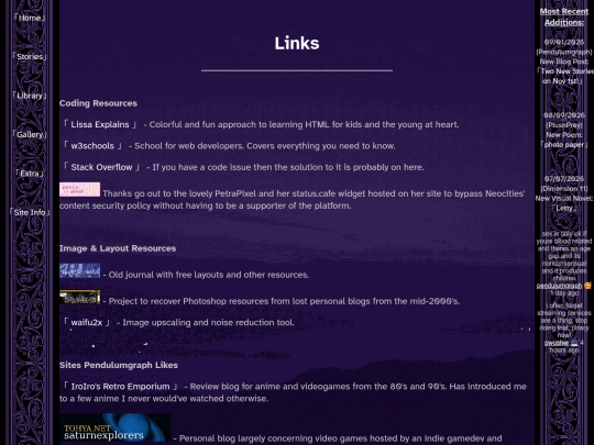 extra/links screenshot