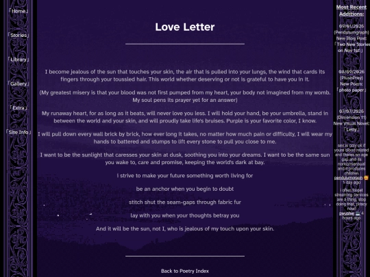 library/poetry/loveletter screenshot