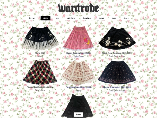 wardrobe/skirts screenshot