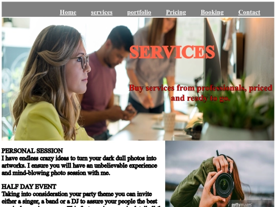 project/services screenshot