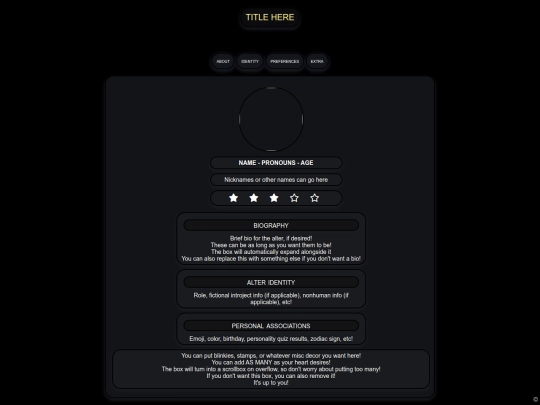 home/template screenshot