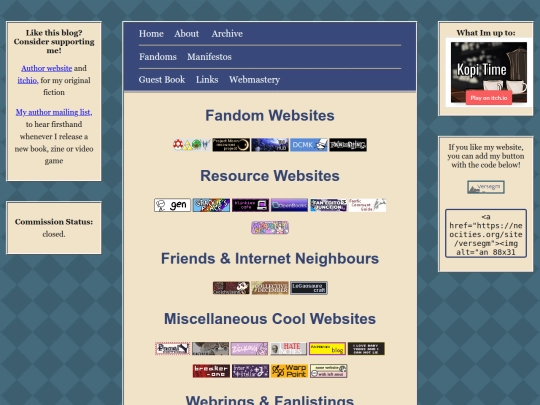 Links screenshot