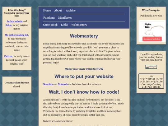 webmastery screenshot