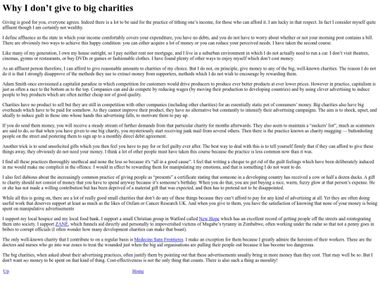 ramblings/charities screenshot