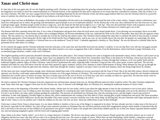 ramblings/christmas screenshot