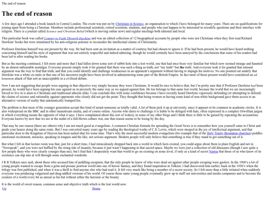 ramblings/dawkins screenshot