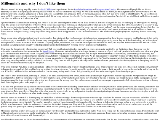ramblings/millennials screenshot