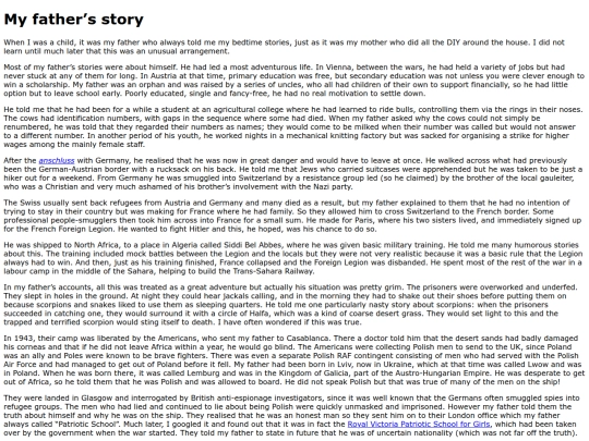 ramblings/my_father screenshot