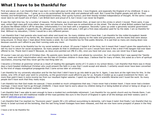 ramblings/thanksgiving screenshot