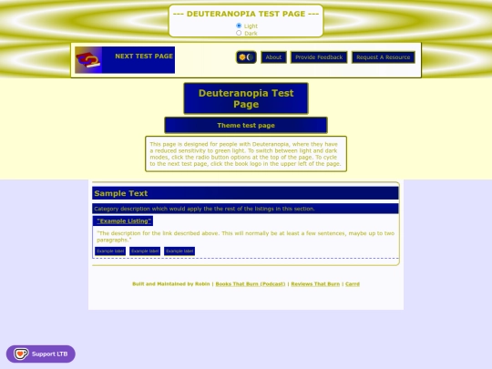 debug/testpage-deuteronopia screenshot
