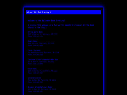 index screenshot