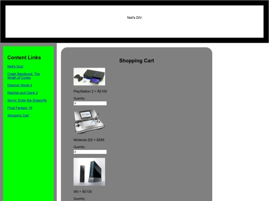 DIV Webpage Copy screenshot