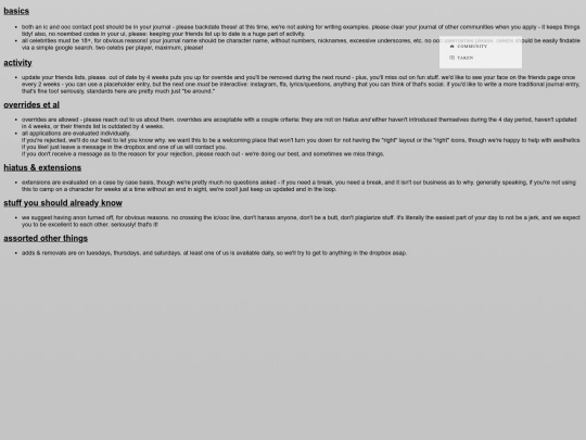 rules screenshot