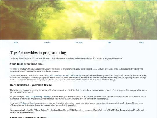 archive/programmingnewbie screenshot