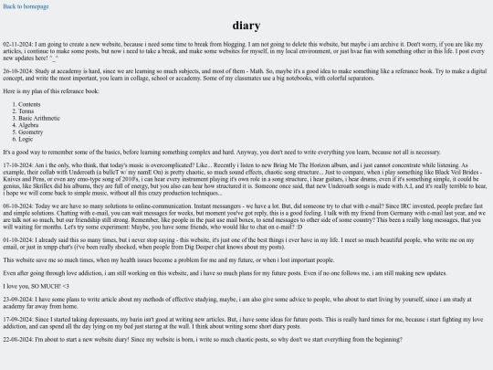 articles/diary screenshot