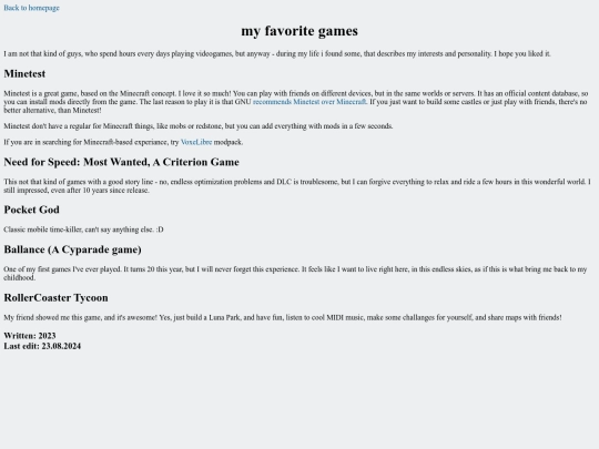 articles/games screenshot