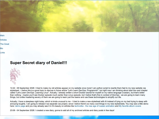 diary screenshot