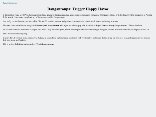 reviews/Danganronpa screenshot
