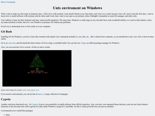 rewrite/unixenv screenshot
