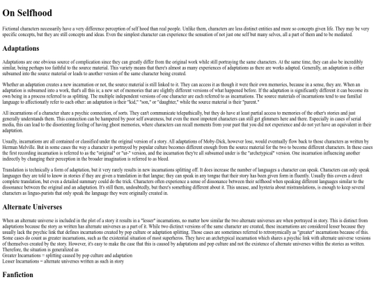 Metafiction_world/Wiki/selfhood screenshot