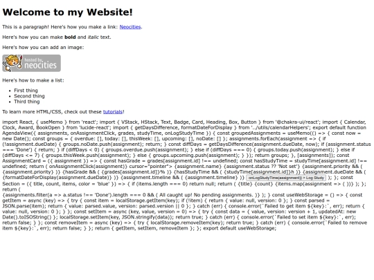 index screenshot