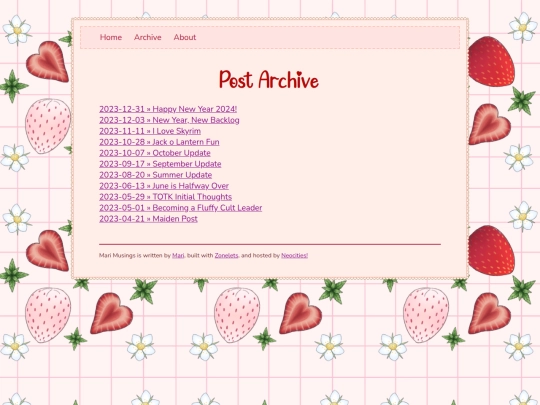 blog/archive screenshot