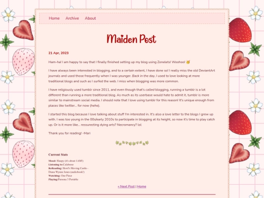 blog/posts/2023-04-21-Maiden-Post screenshot