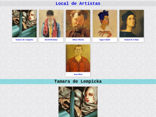 proyectos/local_artistas screenshot