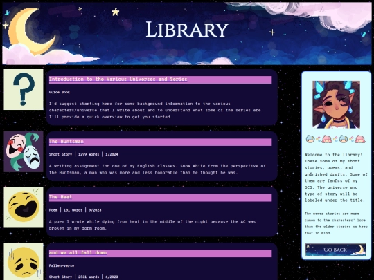 library screenshot