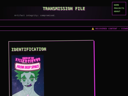 projects/killer-clowns screenshot