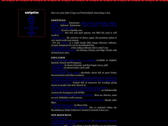 links screenshot
