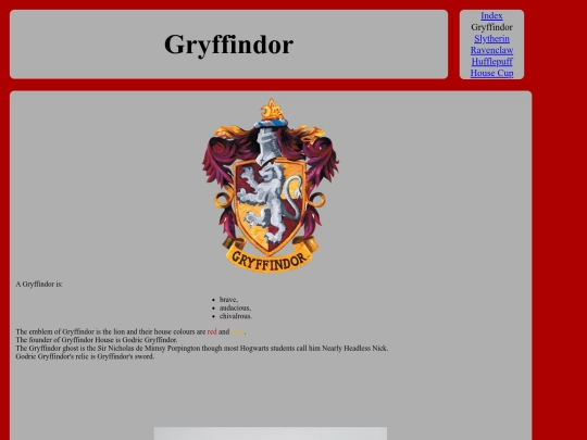 gryffindor screenshot