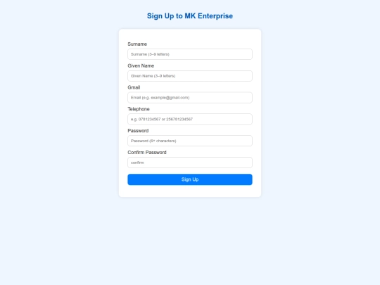 MKE App/sign u screenshot