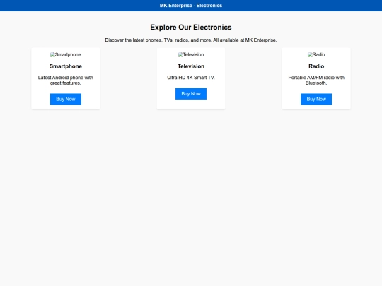 electronics screenshot