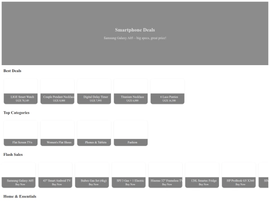 products screenshot