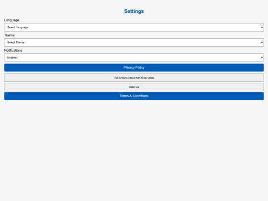settings screenshot
