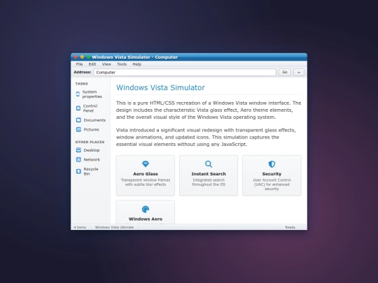vista screenshot