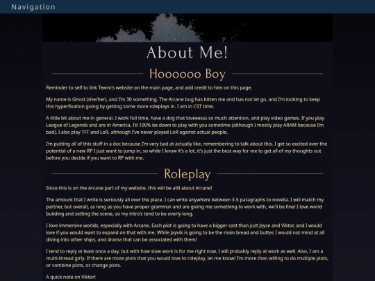 aboutme screenshot